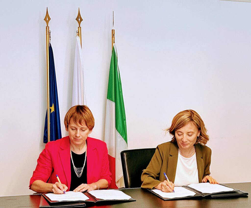 Gelsomina Vigliotti, vicepresidente della BEI e Anna Fasano, presidente di Banca Etica - Roma, 28-6-2024