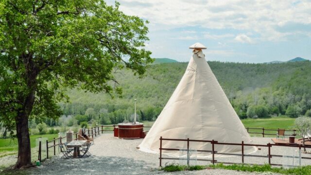 notte in glamping in toscana