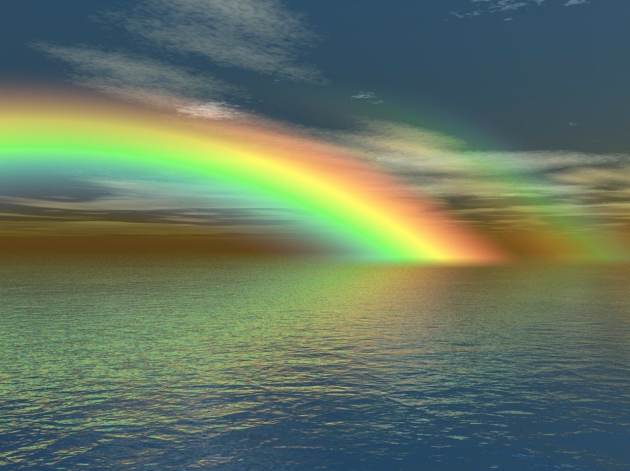 arcobaleno sul mare