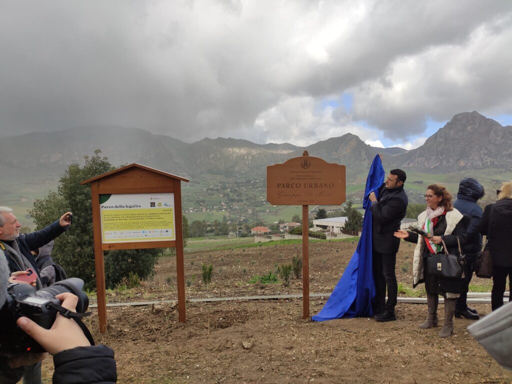 inaugurazione Parco della legalità, parco urbano intitolato a Giuseppe Di Matteao a San Giuseppe Jato, Palermo, 11-1-2023