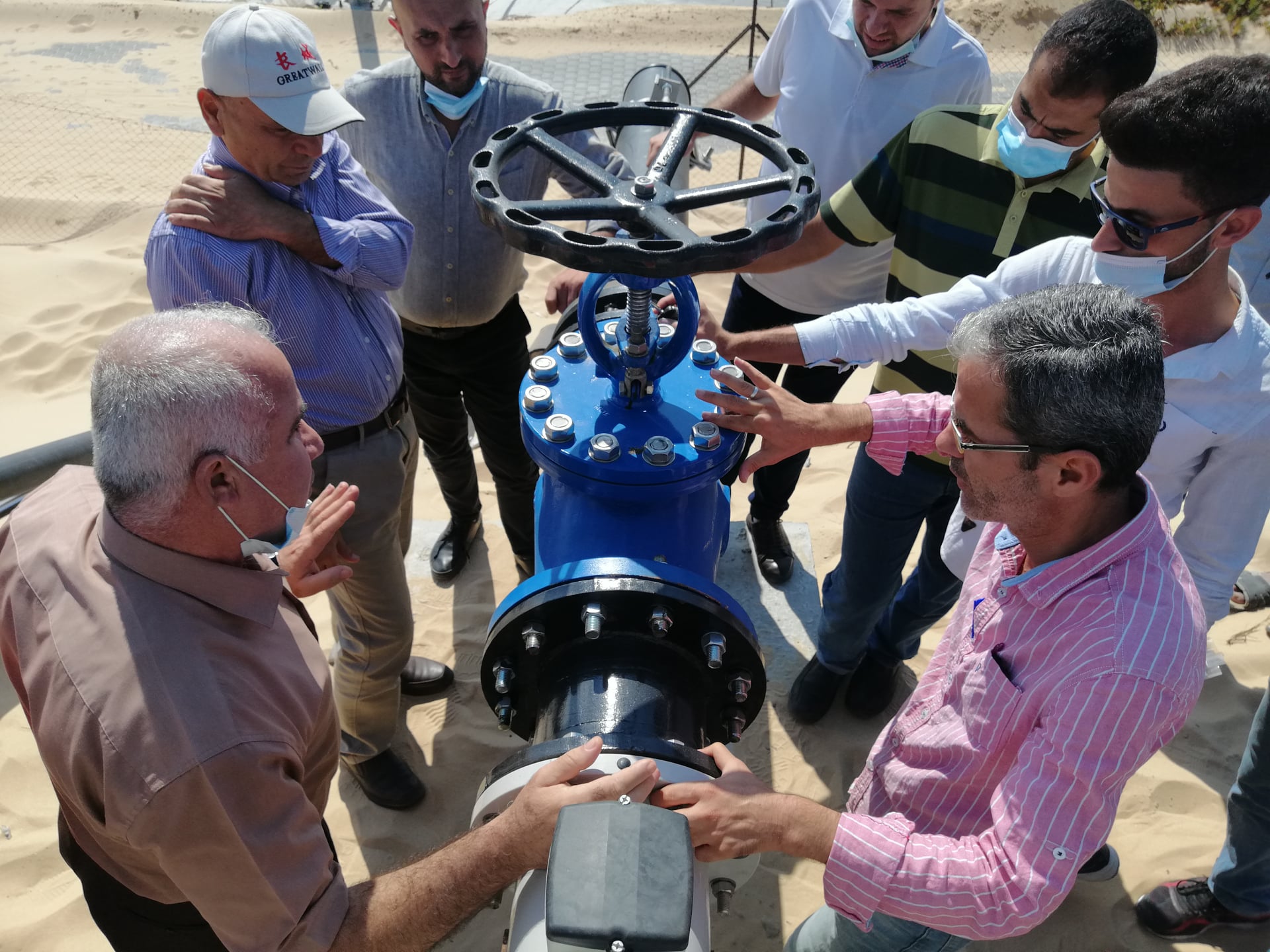 Overseas e la cooperazione internazionale, Striscia di Gaza progetto di fitodepurazione delle acque reflue per l'agricoltura - 5 installazione impianto di depurazione