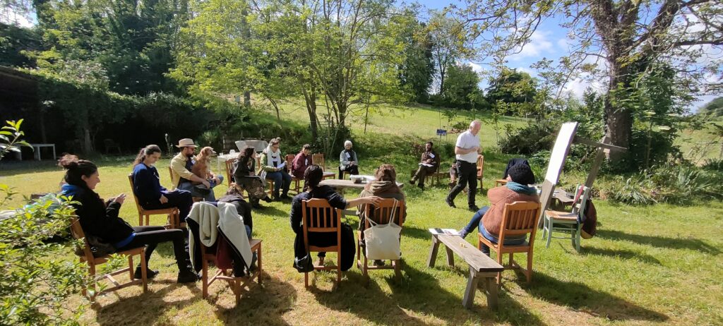 momento formativo presso l_azienda agricola Janas, a Colle Ombroso, Terni, nel processo di assistenza e monitoraggio che dura per la durata del prestito con Mag6