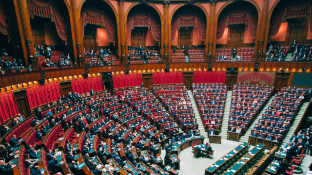 Interno di Palazzo Montecitorio camera dei deputati