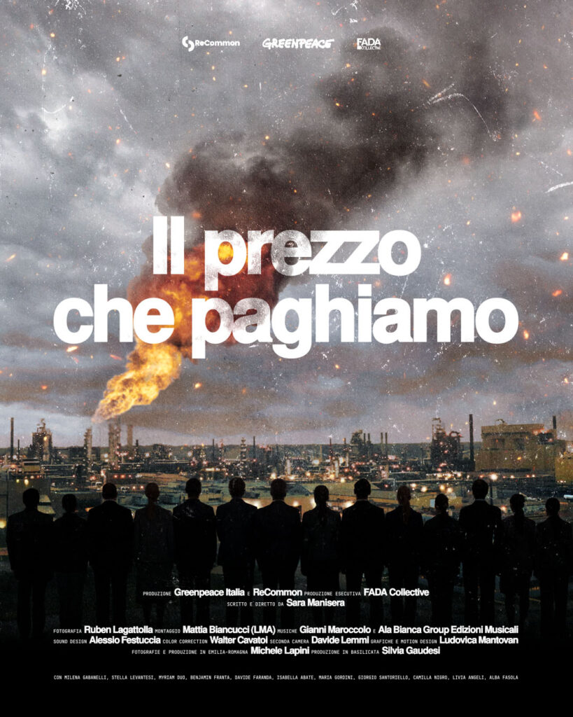 locandina documentario 'Il prezzo che paghiamo' - Greenpeace - ReCommon, 2025