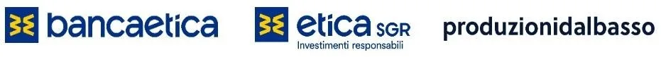 logo congiunto Banca Etica, Etica Sgr, Produzioni dal basso